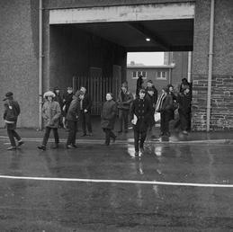 Children leaving High School, Isle of Man