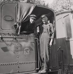 Steam train and engine drivers David Wolstenholme and…