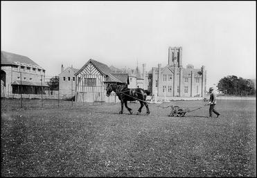 Horse-drawn Lawn Mower, King Willam's College, Isle of…