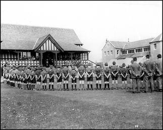 Scouts on parade, King William's College, Isle of…