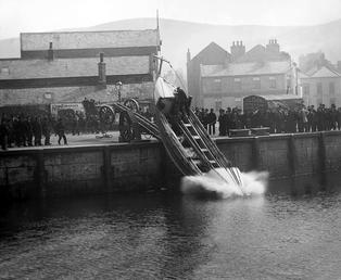 Lifeboat launch, Ramsey, Isle of Man