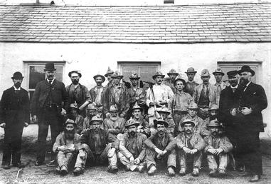Miners at the Foxdale Mines, Isle of Man
