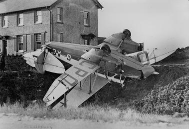 Aeroplane Blown Over by the Wind, Derbyhaven, Isle…