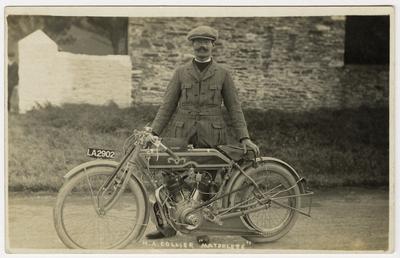 Harold Collier, TT (Tourist Trophy) rider poses with…