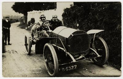 W. Watson in a Napier Hutton,1908 Tourist Trophy…