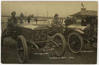 Thornycroft cars arriving at Douglas, 1908 Tourist Trophy…