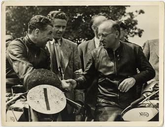 Harold Daniell and team mate Artie Bell, 1949…