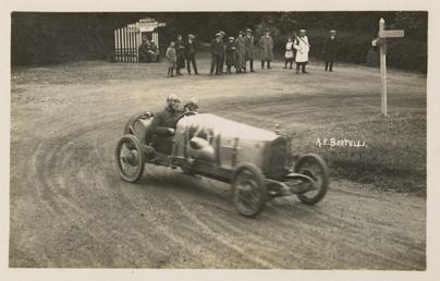Motorcar no.25 A.E. Bertelli in an Enfield-Allday, Ramsey…
