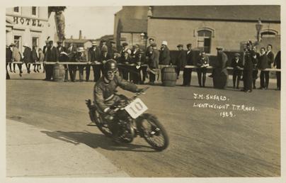 T.M.Sheard aboard machine number 10, 1925 Lightweight TT…