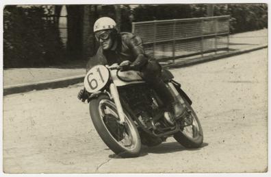 Ray Amm aboard Norton number 61, winner of…