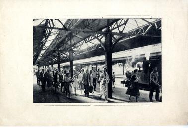 Passengers at Douglas railway station