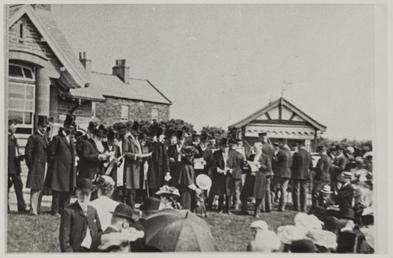 Photograph of opening of Cottage Hospital, Ramsey