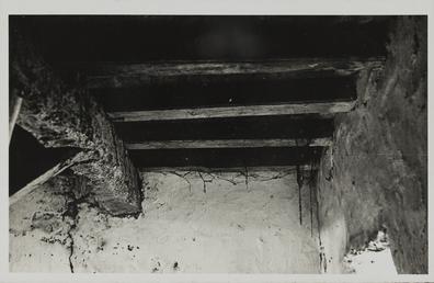 Rafters (ceiling removed) of cellar hiding place, Picture…