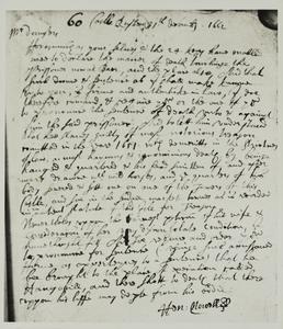 Photograph of Illiam Dhone's death warrant (1662)