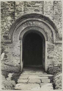 Ballaugh Old Church entrance porch and west door
