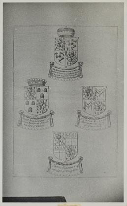 Photograph of an illustration of the Arms of…