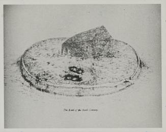 Photograph of sketch of Manx Keeill, 6th Century,…