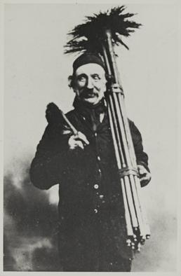 Photograph of John Edwards, sweep, Town Hall, Ramsey