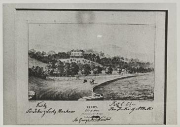 Photograph of print of Kirby House, Braddan, in…
