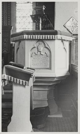 Rowley Hill memorial pulpit, Ballaugh New Church