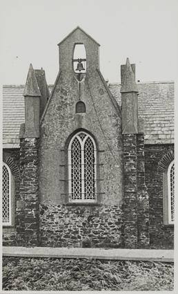 East gable, St Luke's church, Baldwin, Braddan, showing…