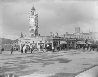 Victoria Pier arcade and shelter with clock tower,…