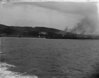 View from Steam Packet vessel of outer Douglas…
