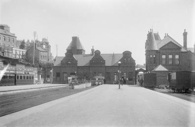 Douglas Railway Station and adjacent buildings
