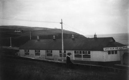 Pavillion style building on Onchan Head with lettering…