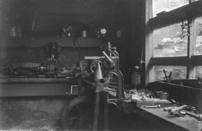 Interior of unidentified workshop, possibly connected with the…