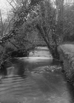 Grouldle glen river and footbridge