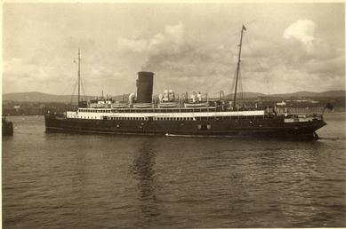 Sepia view of SS Ben my Chree in…