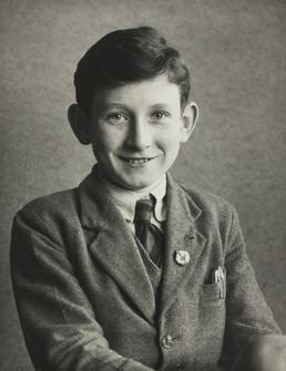 Robert Renton, seated in Ramsey Grammar School