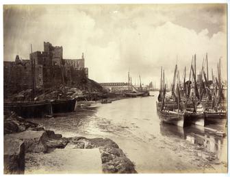 Peel harbour and Peel Castle
