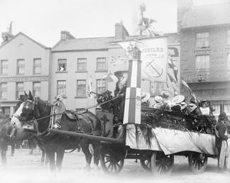 Horse drawn float pictured during the Oddfellows Jubillee…