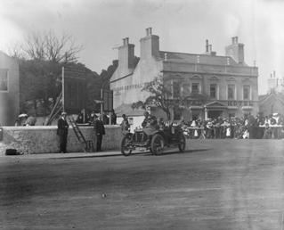 T C Pullinger's 16hp Beeston-Humber cornering Parliament Square,…