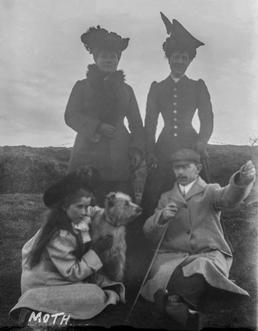 Group with dog, Isle of Man
