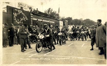 Stanley Woods at the startline of the 1935…