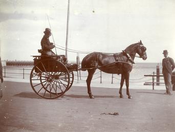 Horse and trap on Ramsey promenade