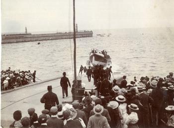 Ramsey Lifeboat and crowd