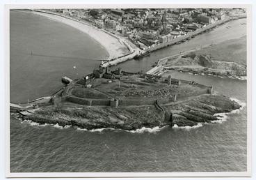 Aerial View of Peel Castle and St Patrick's…