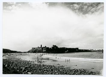 Peel, beach and castle