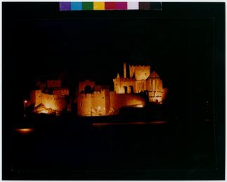 Peel Castle at night