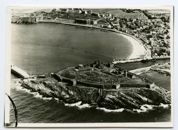 Peel Castle from the air