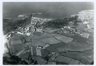 Aerial view of Peel  by the RAF