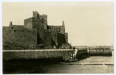 Peel Castle viewed from West Quay