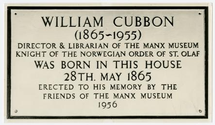 William Cubbon (b.1865 - 1955) Plaque Inscription
