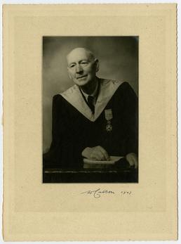 William R Cubbon wearing his Norwegian medal