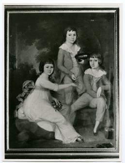 Painting of the three children of Robert Farrant…