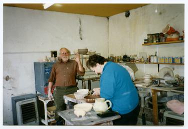 Artist Eric Houlgrave with Fay Teare